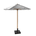 Boxhill's Classic Parasol with Pulley System with stand in white background