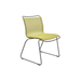 Yellow chair with metal frame on a white background