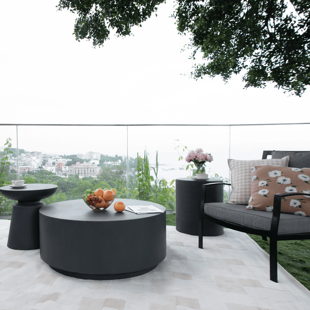 Boxhill's Column Series Outdoor Side Table Lifestyle