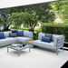 Boxhill's Conic 2-Seater Left Module Sofa Light Grey lifestyle image at patio
