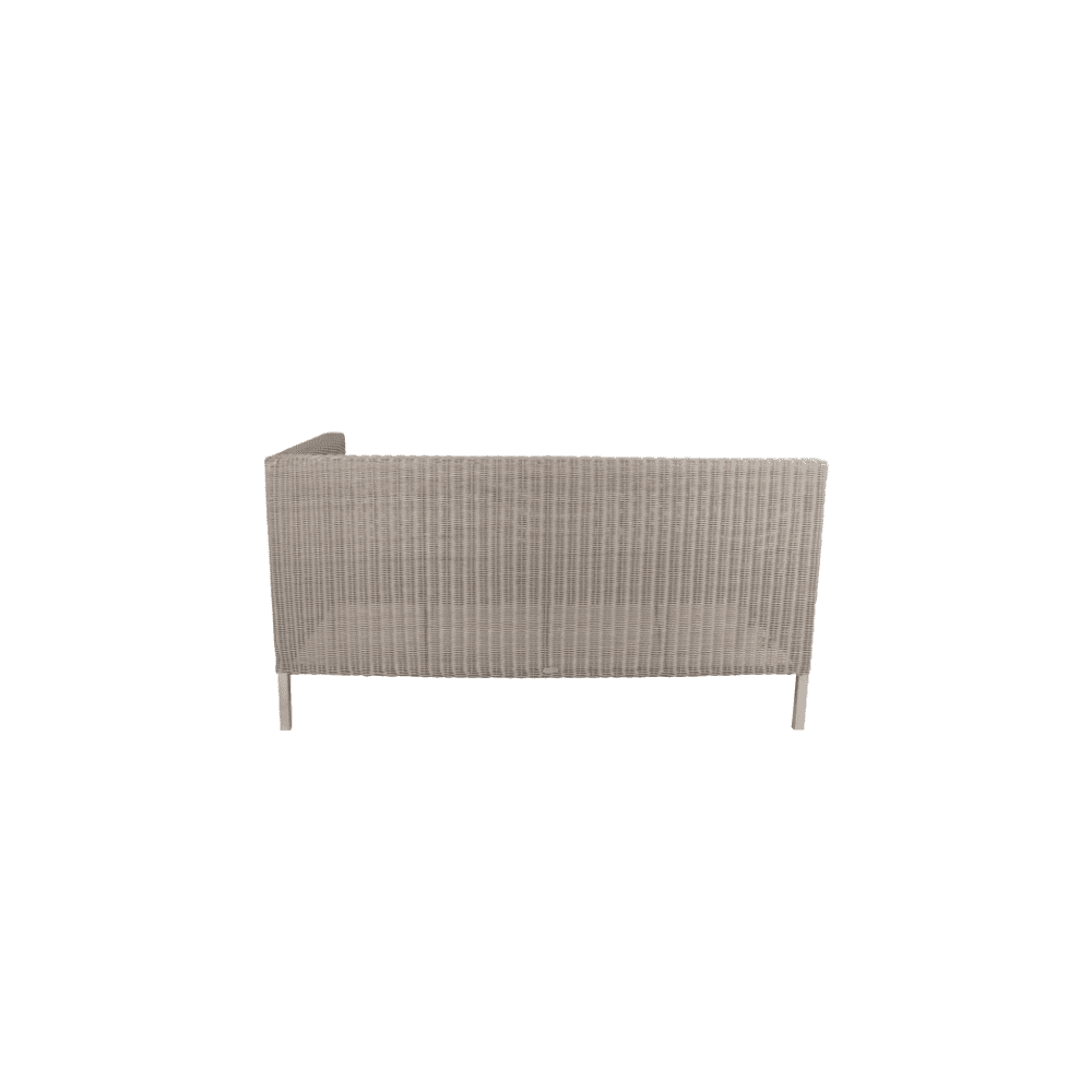 Boxhill's Connect 2-Seater Left Module Sofa no cushion back view in white background