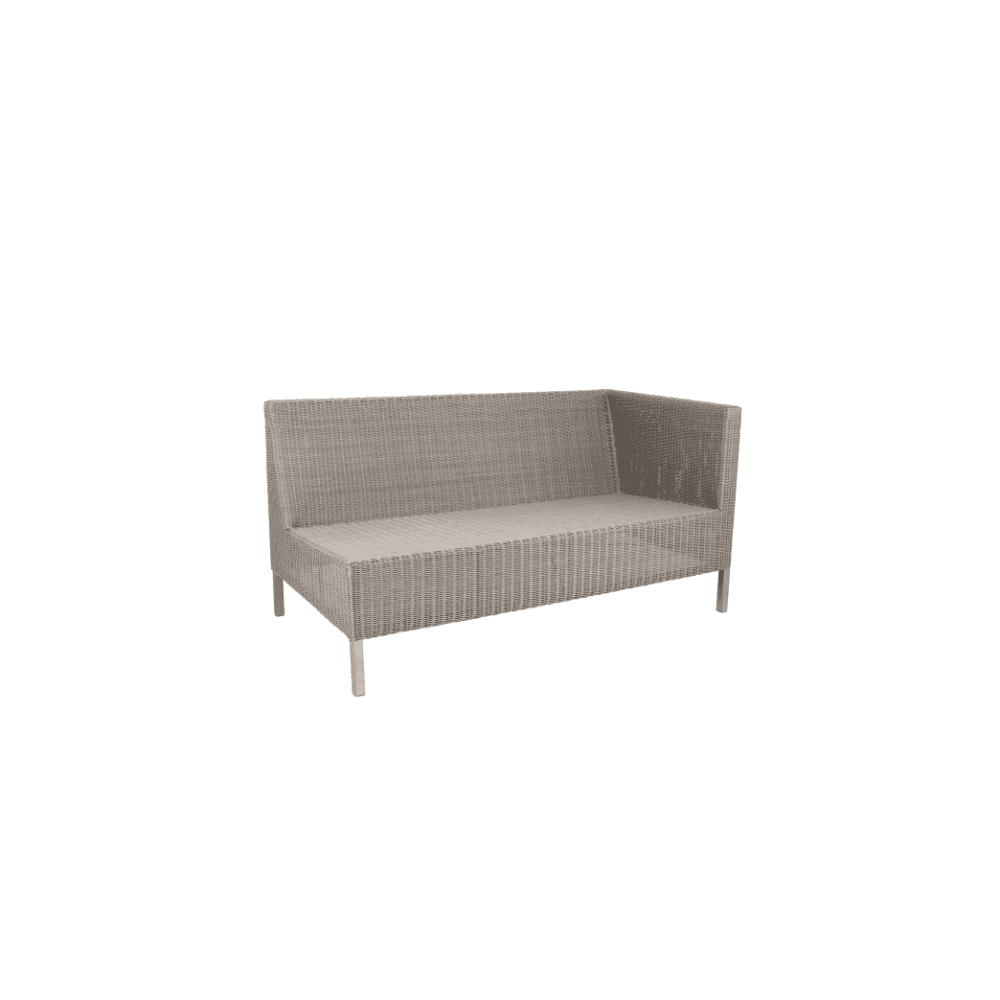 Boxhill's Connect 2-Seater Left Module Sofa no cushion front view in white background