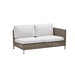 Boxhill's Connect 2-Seater Left Module Sofa with White Cushion front view in white background