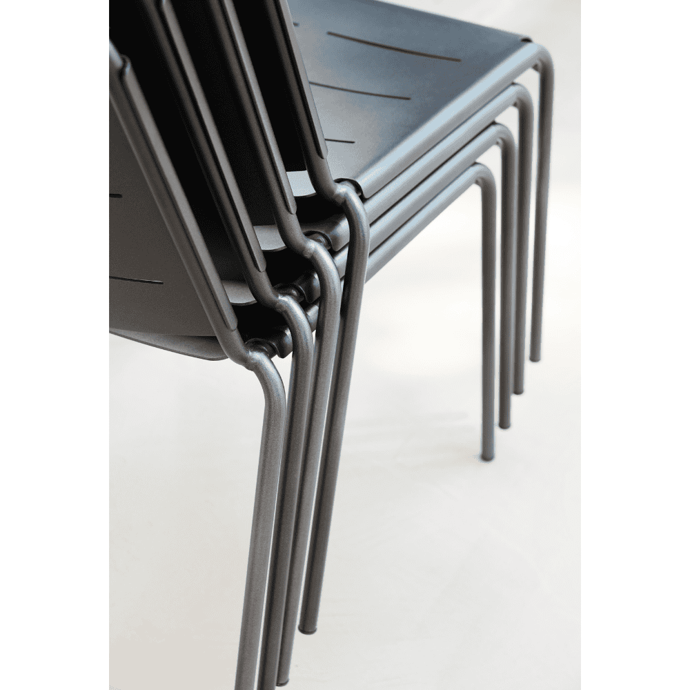 Boxhill's Copenhagen Dining Chair (Set of 2) Lava Grey on piled up close up view