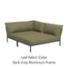 Leaf Fabric Color + Dark Grey Aluminum Frame
