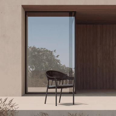 Crete Outdoor Stackable Dining Chair Lifestyle