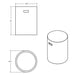Cylinder Concrete Table & Stool dimensions