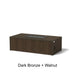 Architectural Finish: Dark Bronze + Walnut