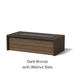 Architectural Finish: Dark Bronze + Walnut