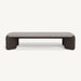Aluminum Bronze Frame + Dark Grey Travertine Top
