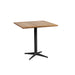 Teak Table Top + Lava Grey Aluminum Base