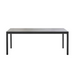 Boxhill's Drop Outdoor Dining Table Lava Grey center view in white background