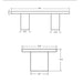 Elcor Outdoor Concrete Bar Table dimensions - 94.5" width