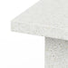 Close-up of a white speckled concrete outdoor bar table on a plain white background