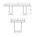 Elcor Outdoor Counter Concrete Table dimensions - 82.75" width