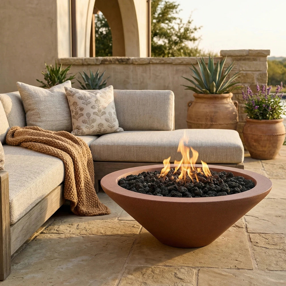 Embarcadero 48 Outdoor Concrete Fire Bowl 48"