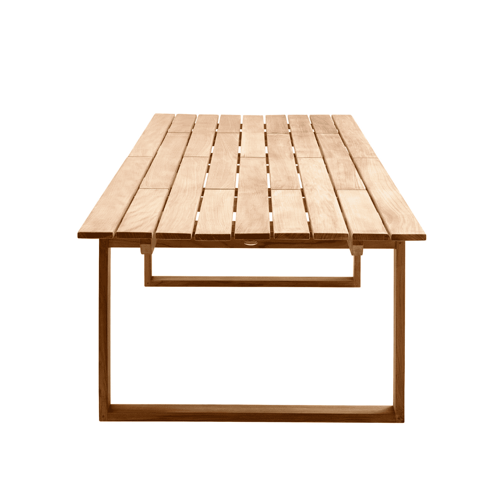 Boxhill's Endless Outdoor Rectangular Dining Table Large, side view in white background