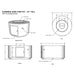 Florence GFRC Concrete Fire Pit | 42" Diameter - 24" Tall Specs