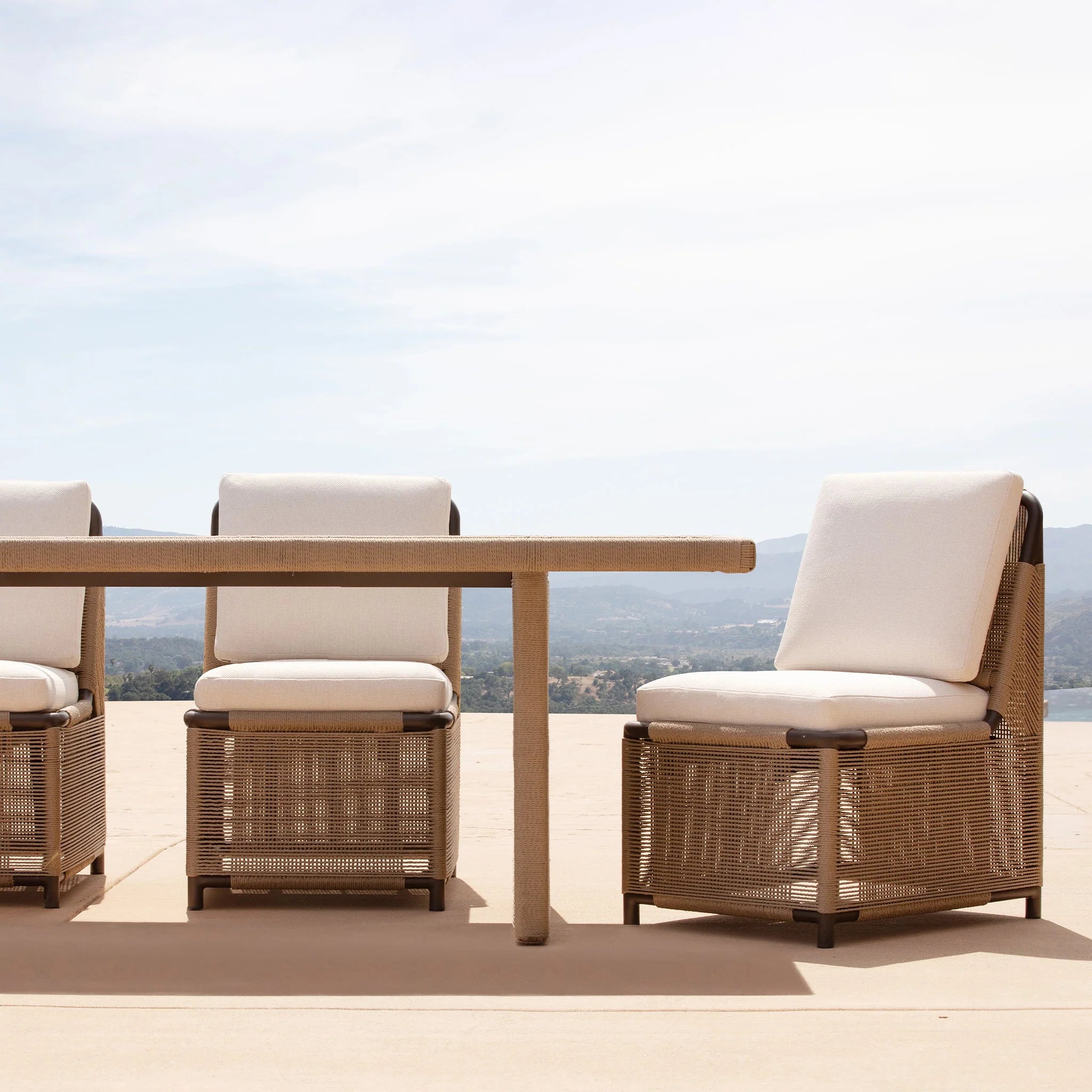 Boxhill's Formentera Armless Outdoor Dining Chair Lifestyle Image