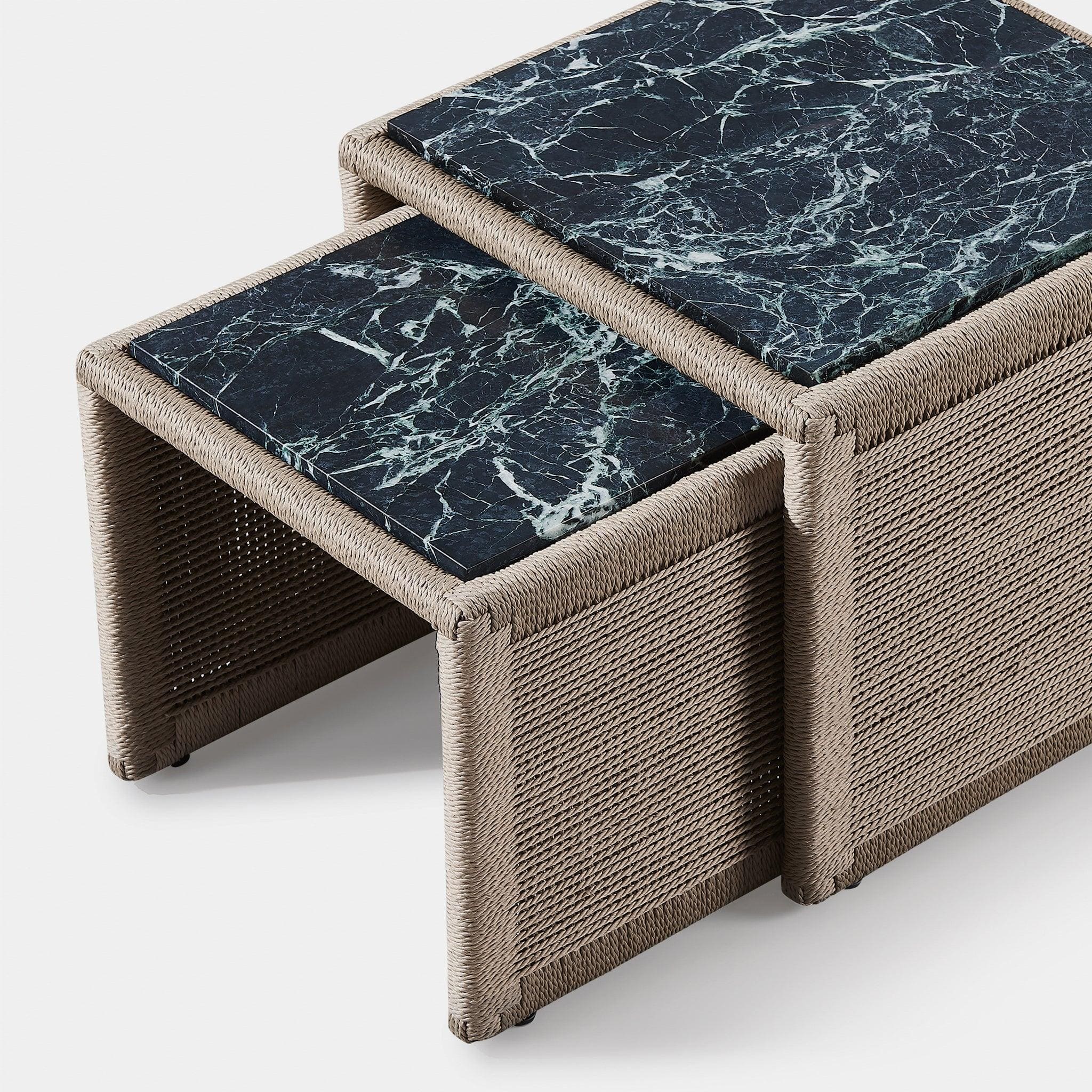 Boxhill's Formentera Nesting Outdoor Side Tables Close View
