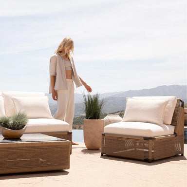 Formentera Rectangle Outdoor Coffee Table Lifestyle Image