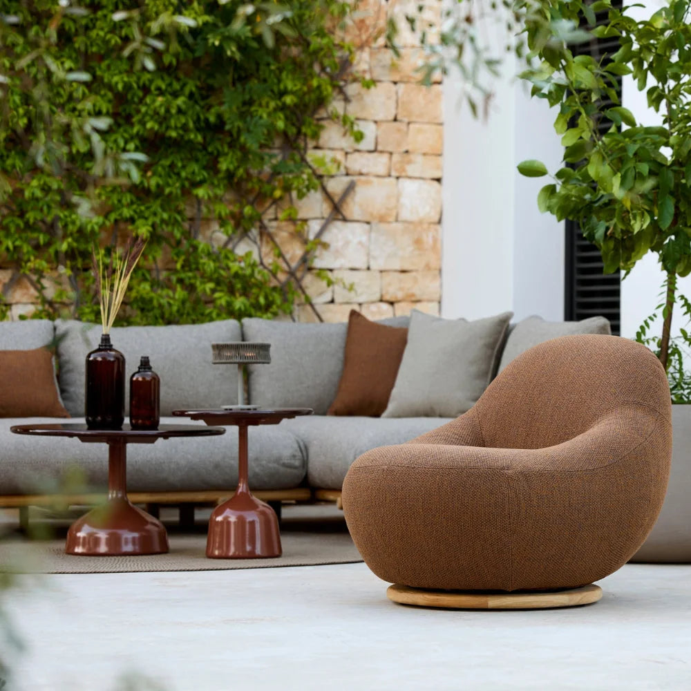 Gem Teak Outdoor Swivel Lounge Chair