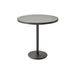Boxhill's Go Outdoor Round Cafe Table Lava Grey Aluminum And Light Grey Ceramic Top