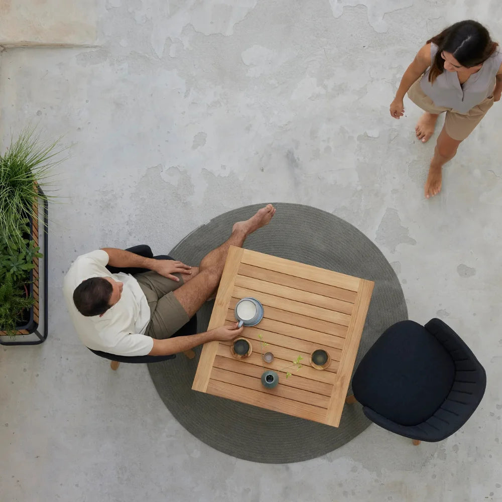Go Outdoor Teak Square Bar Table | 28.4"