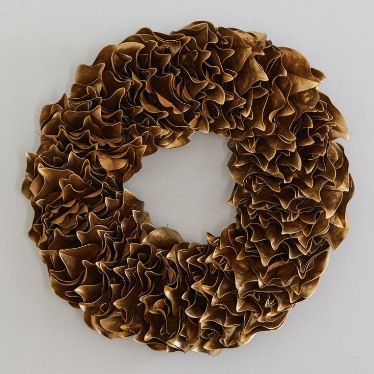 Gold Lacquer Wreath | Shopboxhill — Boxhill & Co., LLC