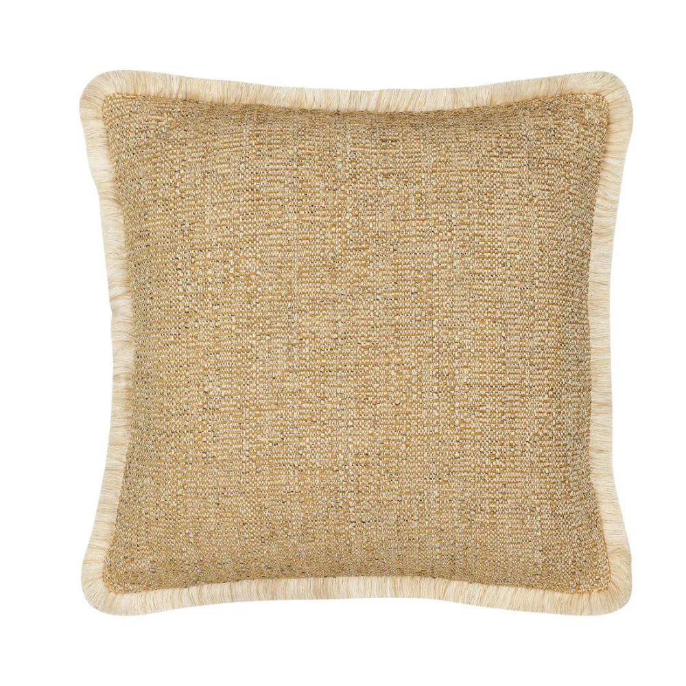 Golden Hour Fringed Pillow Front