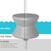 Resin Color: Granite Grey with hole