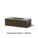 Select Finish: Hammered Silver + Walnut