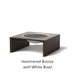 Select Finish: Hammered Bronze - White Bowl