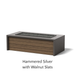 Select Finish: Hammered Silver + Walnut