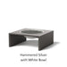 Select Finish: Hammered Silver - White Bowl