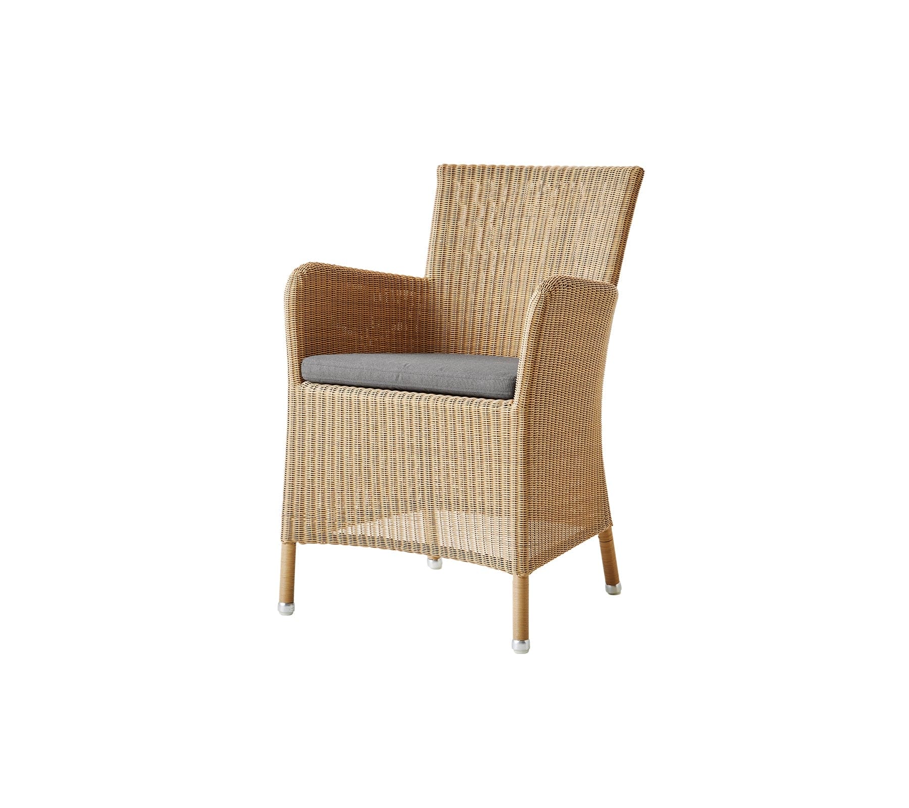 Boxhill's Hampsted Outdoor Dining Armchair Natural Weave with Taupe Cushion