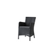 Boxhill's Hampsted Outdoor Dining Armchair Black Weave with Black Cushion