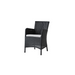 Boxhill's Hampsted Outdoor Dining Armchair Black Weave with Light Grey Cushion