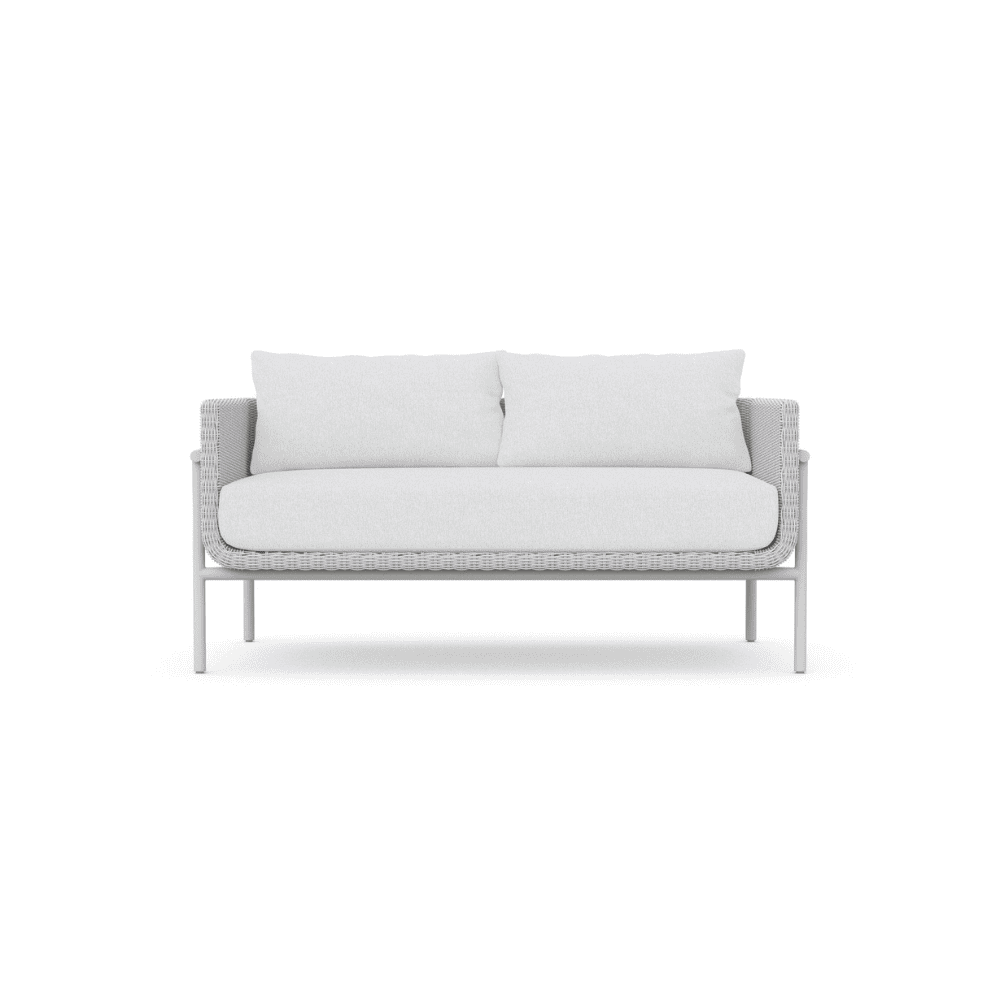 Boxhill's Outdoor 2 Seat Sofa Beach White front view in white background