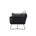 Boxhill's Horizon 2-Seater Outdoor Left Module Sofa Black with Grey Cushion left side view