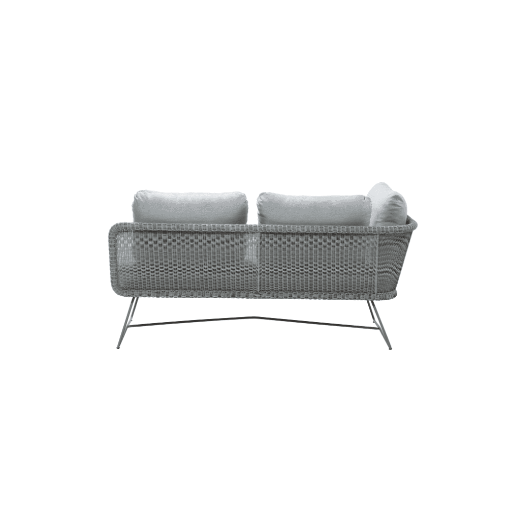  Boxhill's Horizon 2-Seater Outdoor Right Module Sofa Light Grey with Light Grey Cushion back view
