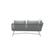  Boxhill's Horizon 2-Seater Outdoor Right Module Sofa Light Grey with Light Grey Cushion back view