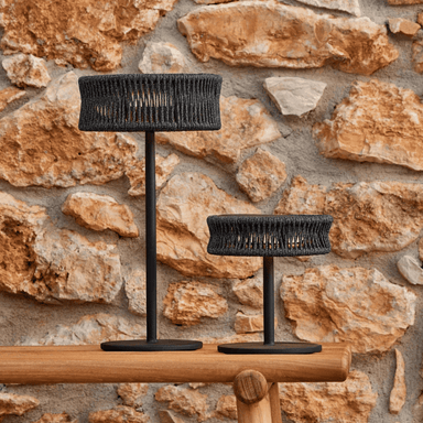 Illusion Outdoor Table Lamp tall and short