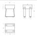 Industrial Concrete Outdoor Side Table & Stool dimensions