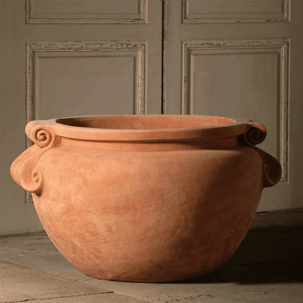 large Italian Terracotta Cache Vase