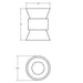 Jackson Concrete Outdoor Side Table & Stool dimensions