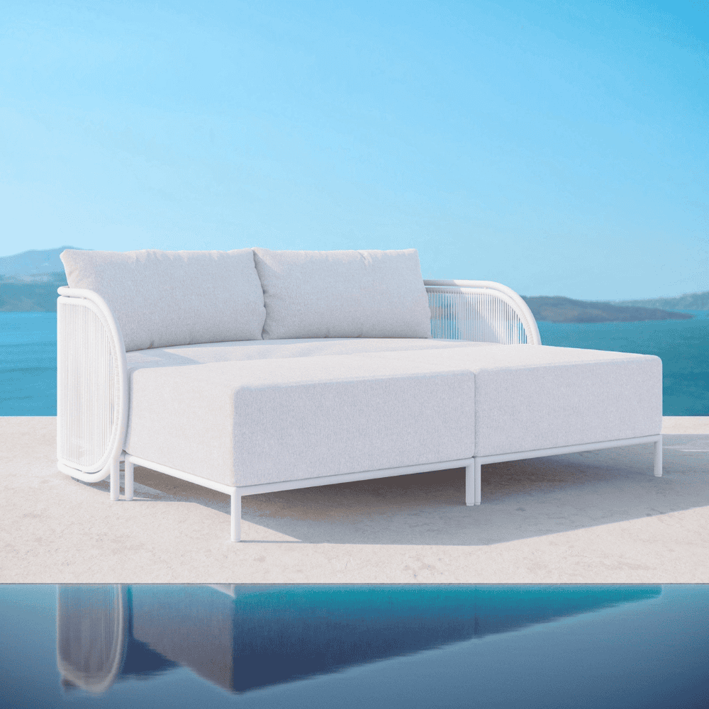 Boxhill's Kamari 3 Seat Outdoor Sofa with Kamari Ottoman