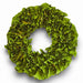 Decorative bright green lacquer wreath with glossy finish