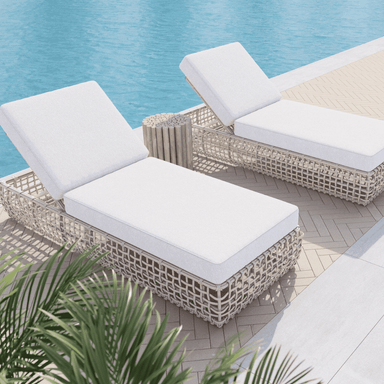 Boxhill's Kiawah Chaise Lounge Lifestyle Image at pool side