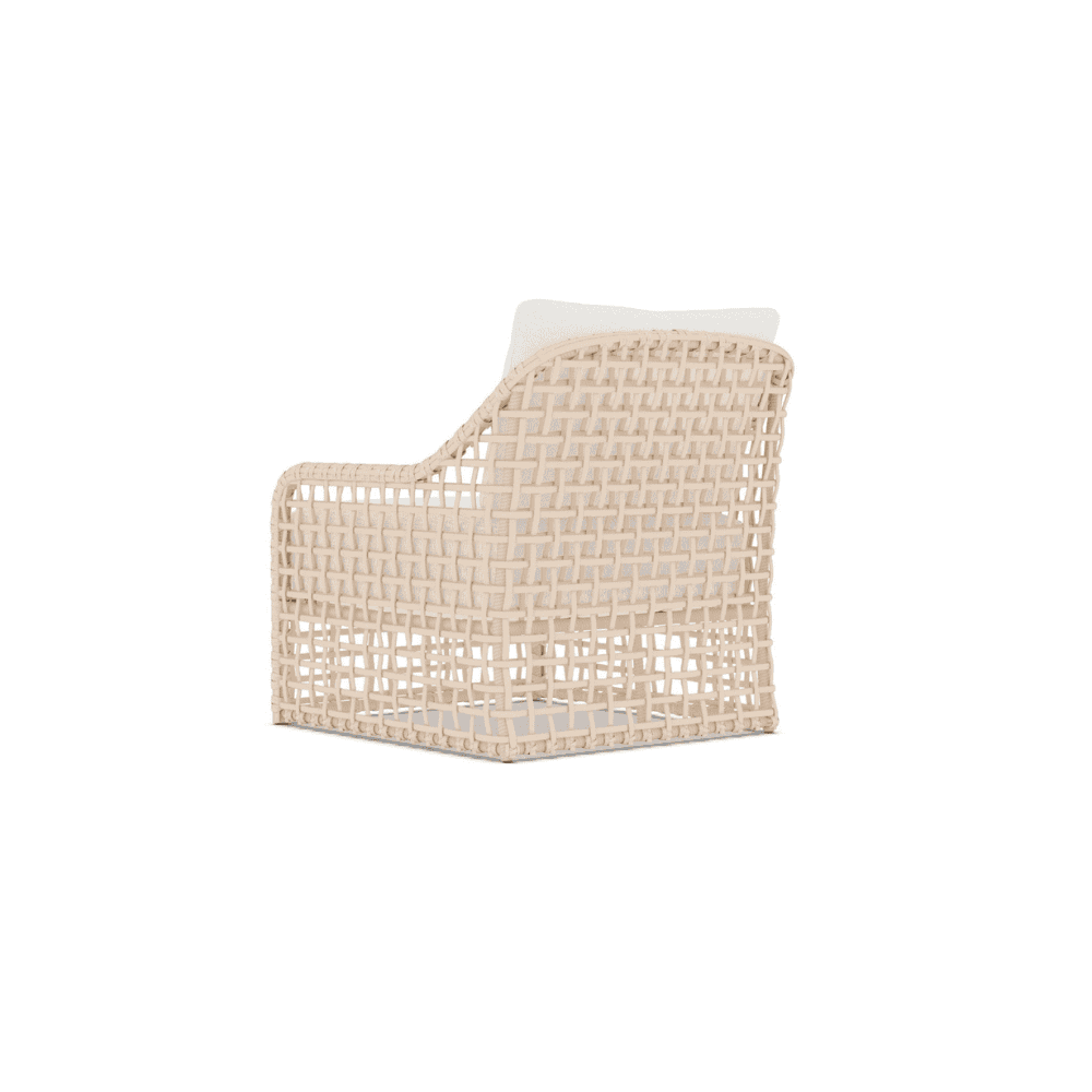 Boxhill's Kiawah Outdoor High Back Club Chair back side view in white background